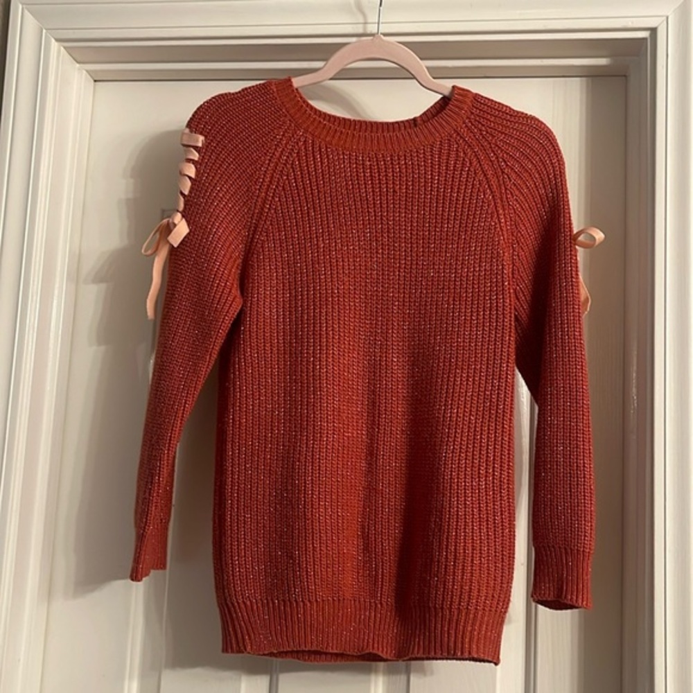 Pumpkin color sweater, size 14/16